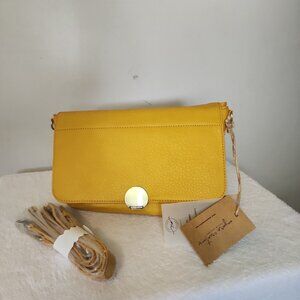 Vegan Leather Ampere Creation The Sustainable Mimi Crossbody - Mustard